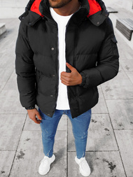 Kurtka zimowa męska pikowana czarna OZONEE JB/JP1163/6Z