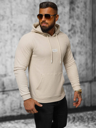 Bluza z kapturem męska beżowa OZONEE O/TB2216