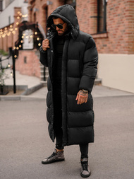 Kurtka zimowa męska długa czarna OZONEE O/M3202Z