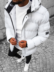 Kurtka zimowa męska pikowana biała OZONEE N/7332