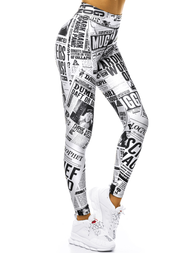 Legginsy damskie biało-czarne OZONEE O/20975