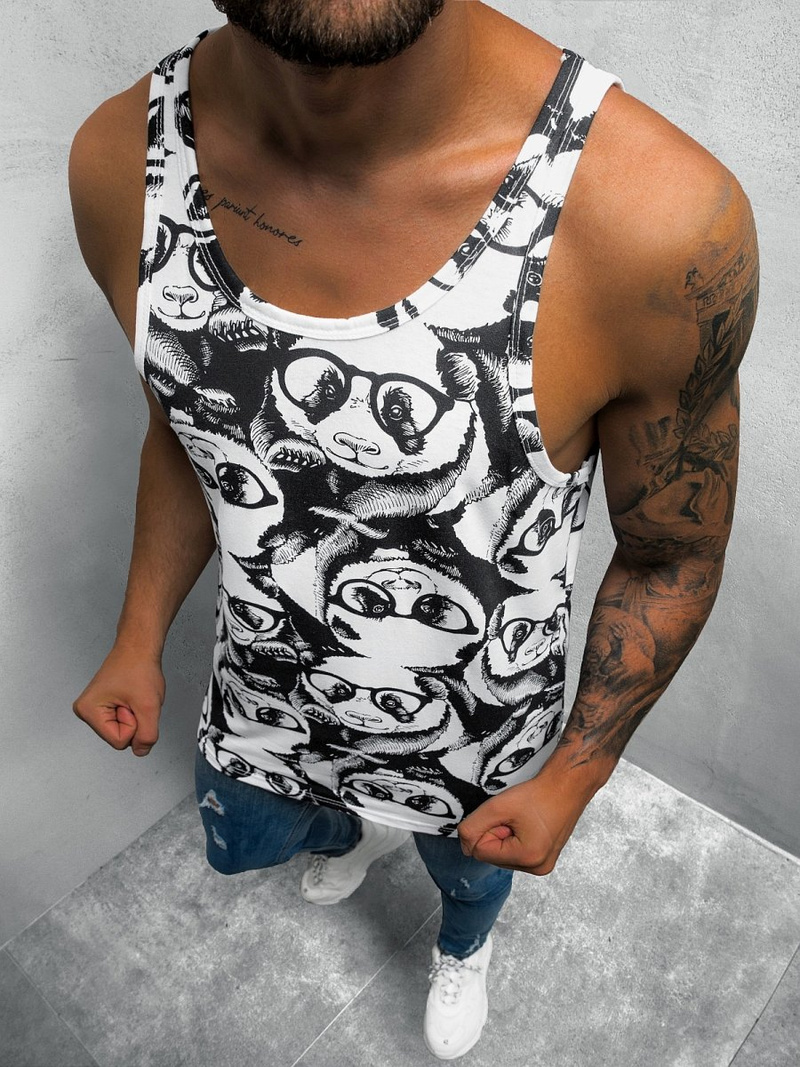 Майка чоловіча Чорно-Бiла OZONEE O/BL123