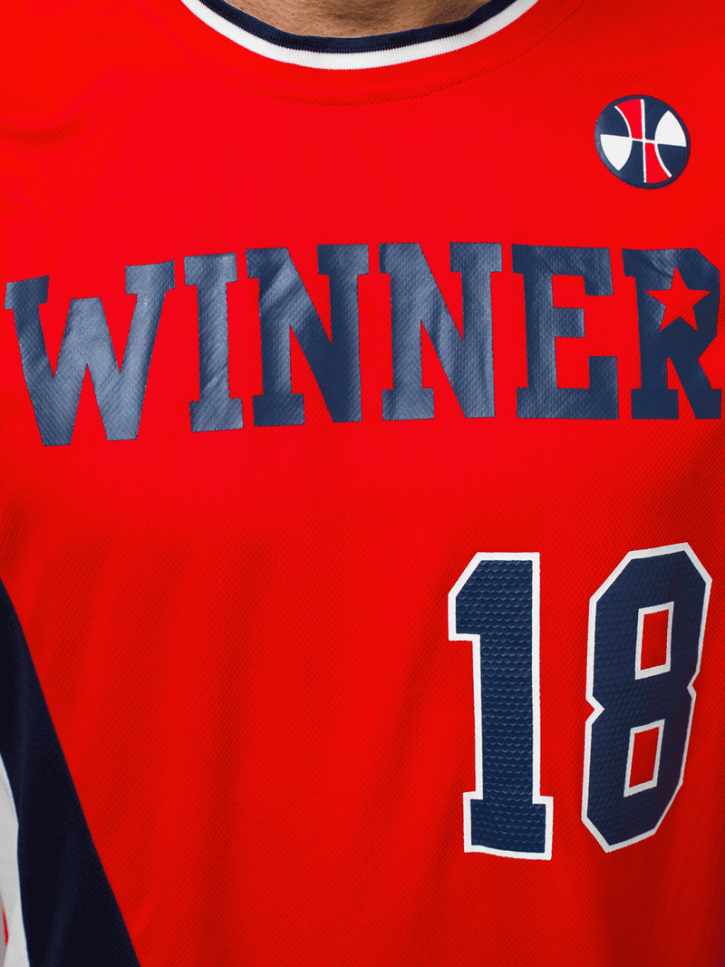 Komplet męski koszykarski czerwony OZONEE JS/68C10167