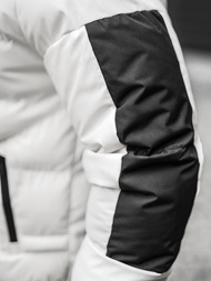 Kurtka zimowa męska pikowana biała OZONEE O/M798