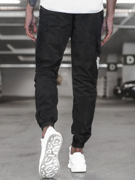 Spodnie męskie joggery czarne OZONEE DR/80