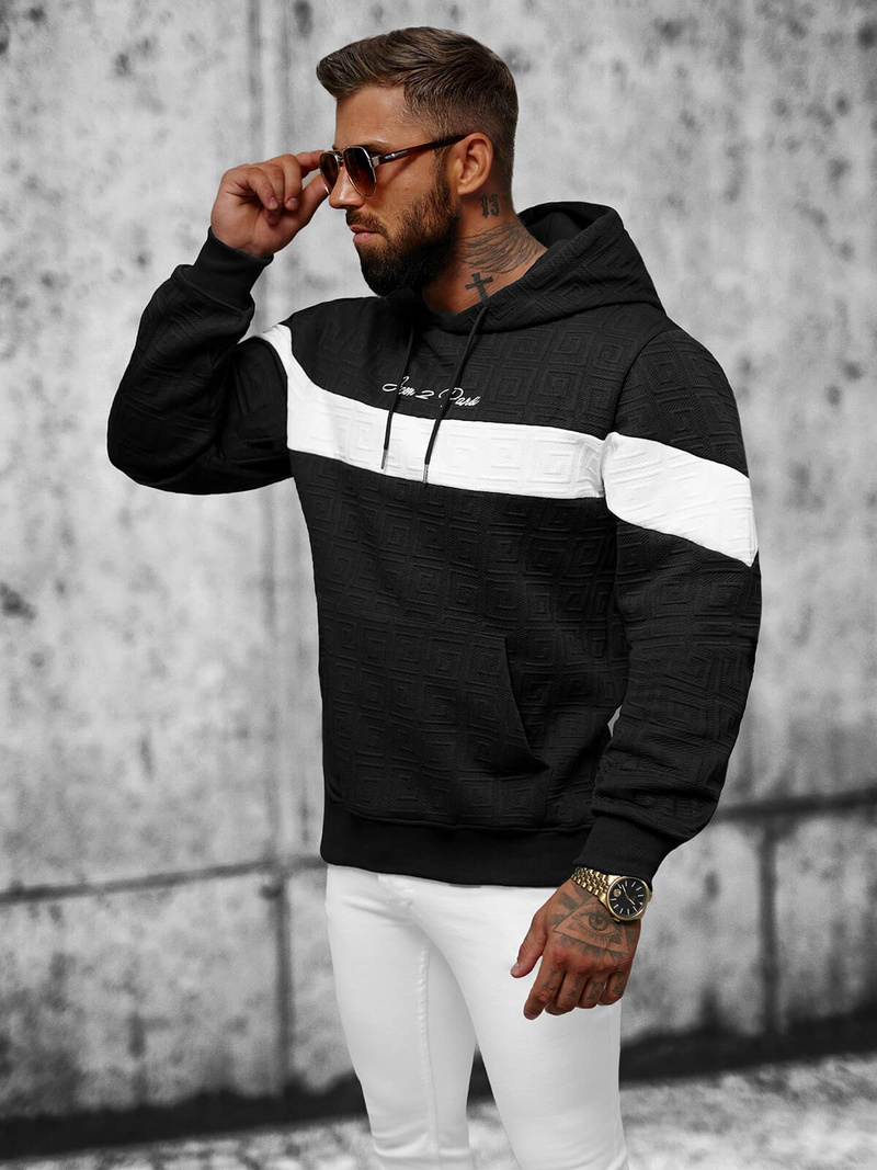 Толстовка чоловіча чорна OZONEE JS/3B571