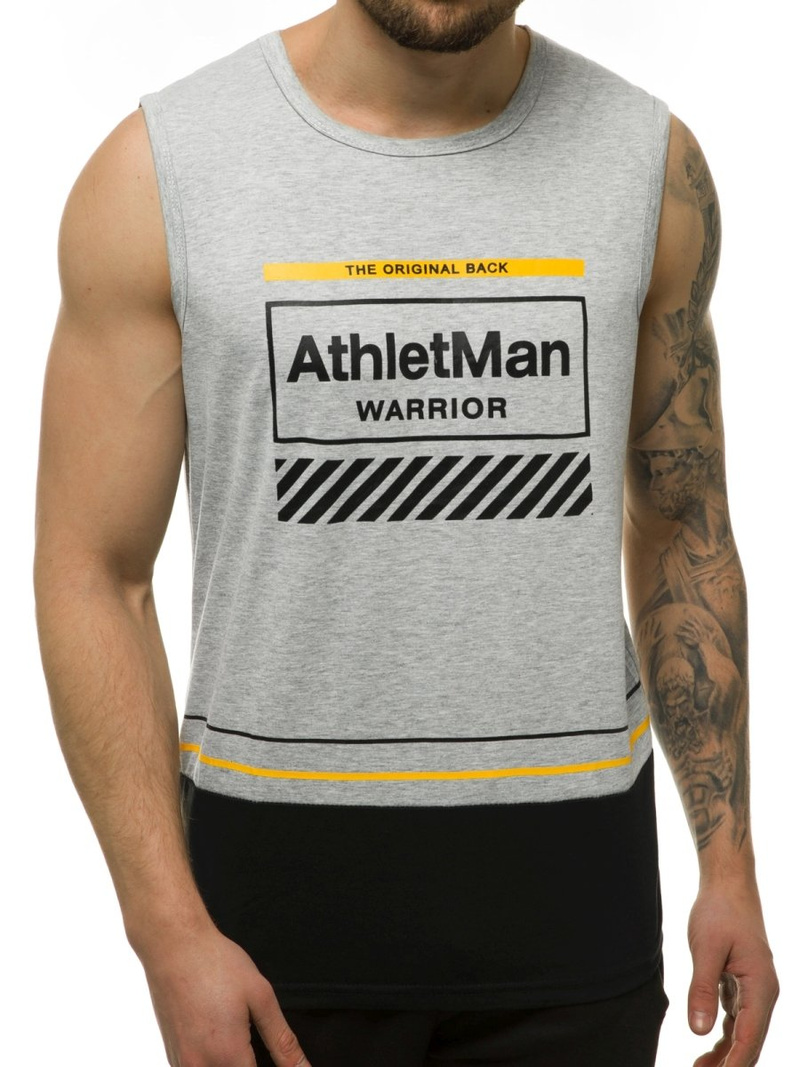 Koszulka męska bez rękawów szara OZONEE JS/SS11079