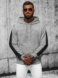 Bluza z kapturem męska szara OZONEE JS/3B579