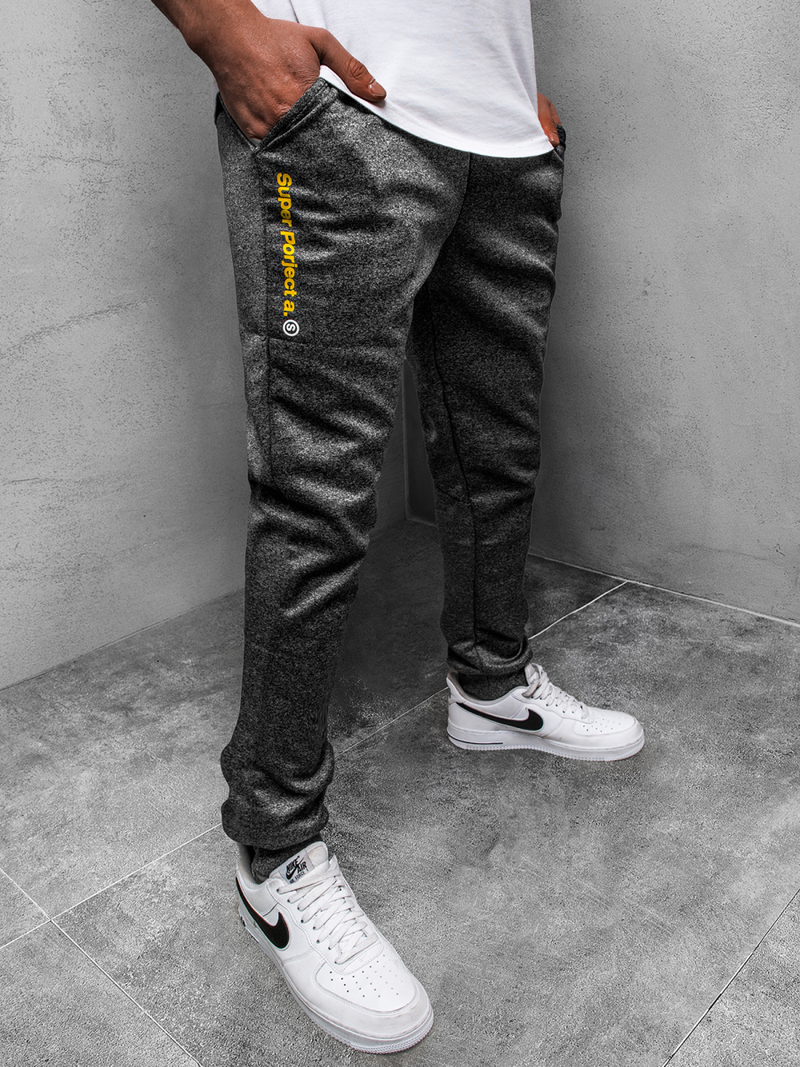 Spodnie dresowe męskie grafitowe OZONEE JS/AM126Z