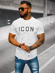 T-shirt męski biały OZONEE O/P1289Z