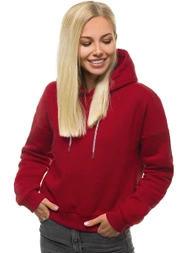 Bluza z kapturem damska bordowa OZONEE O/12102
