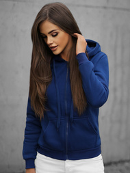 Bluza damska rozpinana z kapturem kobaltowa/2 OZONEE JS/W03/66Z