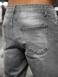 Spodnie jeansowe męskie szare OZONEE DP/743