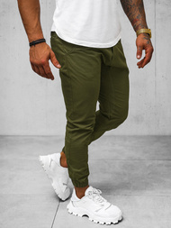 Spodnie męskie chino joggery khaki OZONEE O/399