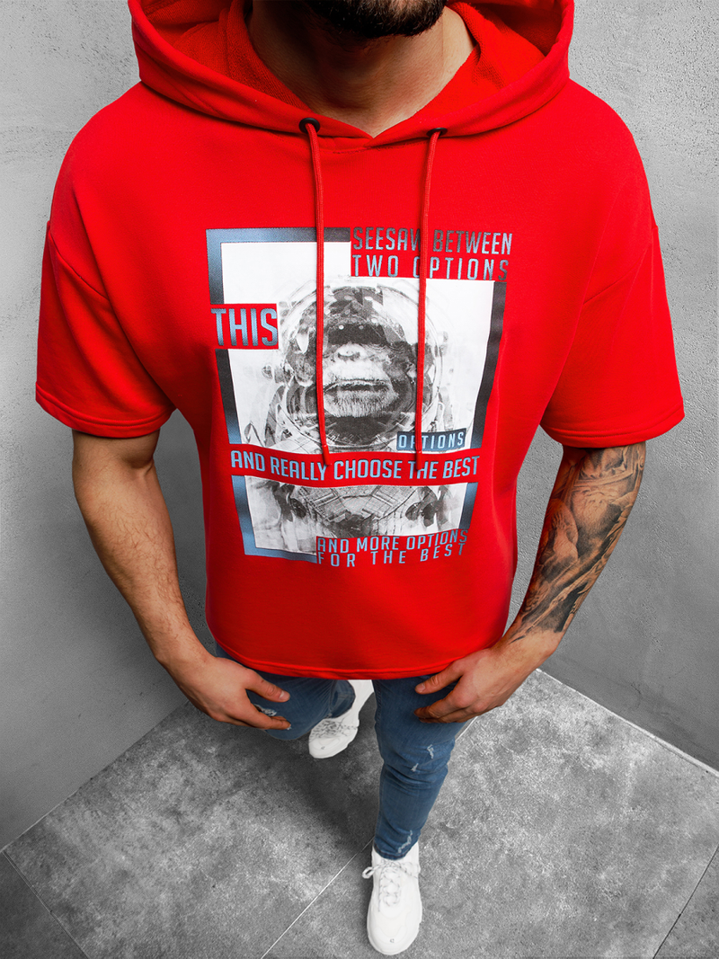 Толстовка чоловіча Червона OZONEE B/20402010Z