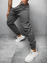 Spodnie męskie chino joggery szare OZONEE C/109