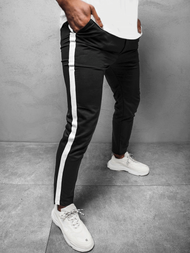 Spodnie męskie chino materiałowe czarne OZONEE DJ/5529