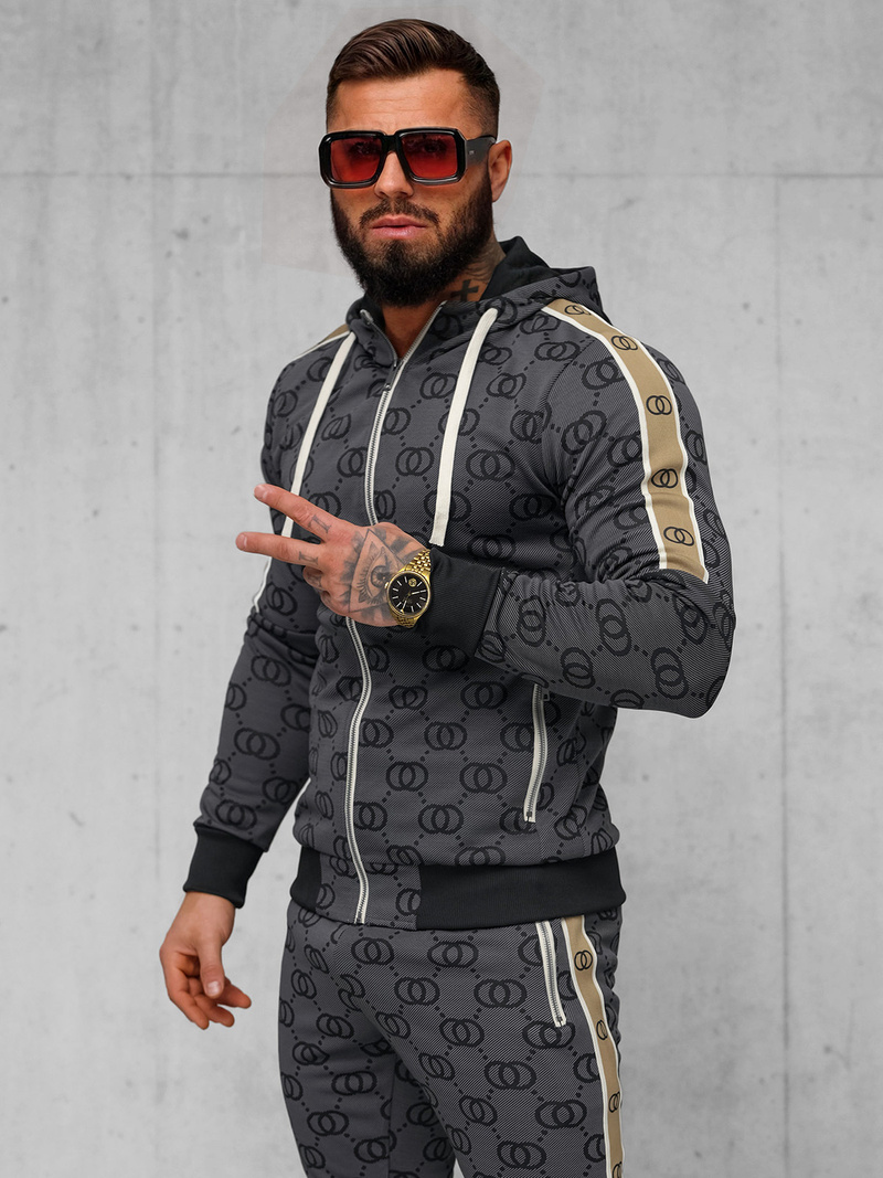 Спортивний костюм чоловічій чорний OZONEE O/FF5053AB