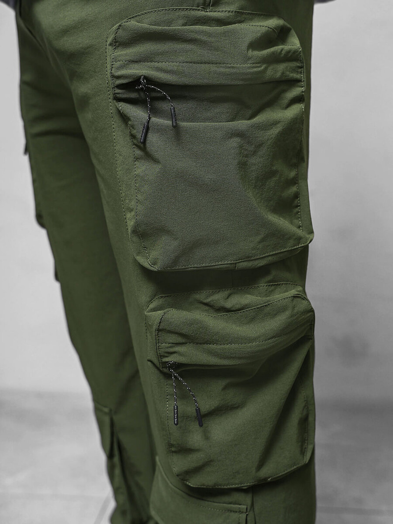 Spodnie męskie cargo wide leg khaki OZONEE O/PS5528