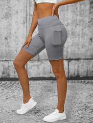 Legginsy krótkie damskie kolarki szare OZONEE O/YY9251A