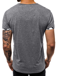 T-Shirt męski grafitowy OZONEE JS/SS10983