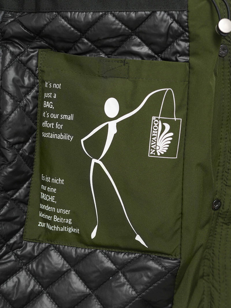 Kurtka zimowa damska długa pikowana khaki OZONEE O/W377