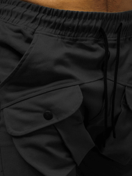 Spodnie męskie chino joggery czarne OZONEE G/11144