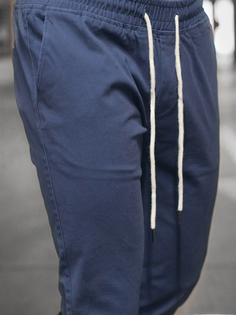 Spodnie męskie chino joggery jasno-granatowe OZONEE JB/JP1145/5