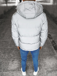 Kurtka męska zimowa srebrna OZONEE JB/JP1167Z