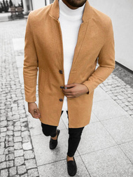 Płaszcz męski jasno-camelowy OZONEE O/5628