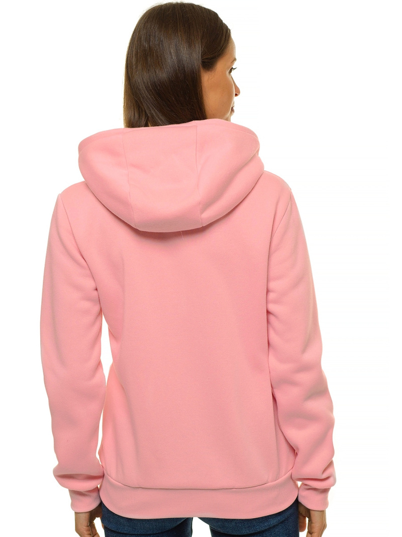 Bluza damska rozpinana z kapturem jasno-różowa/2 OZONEE JS/W03/56Z