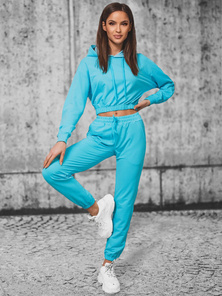 Komplet dresowy dwuczęściowy damski jasnoniebieski OZONEE O/HW251213B