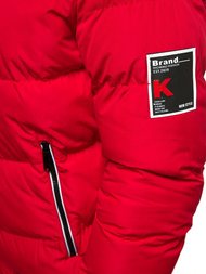 Kurtka zimowa męska pikowana czerwona OZONEE N/6902/3