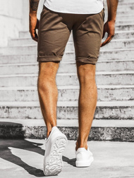 Spodenki męskie chinos brązowe OZONEE DJ/1007