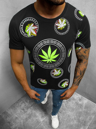 T-Shirt męski czarny OZONEE O/HM596