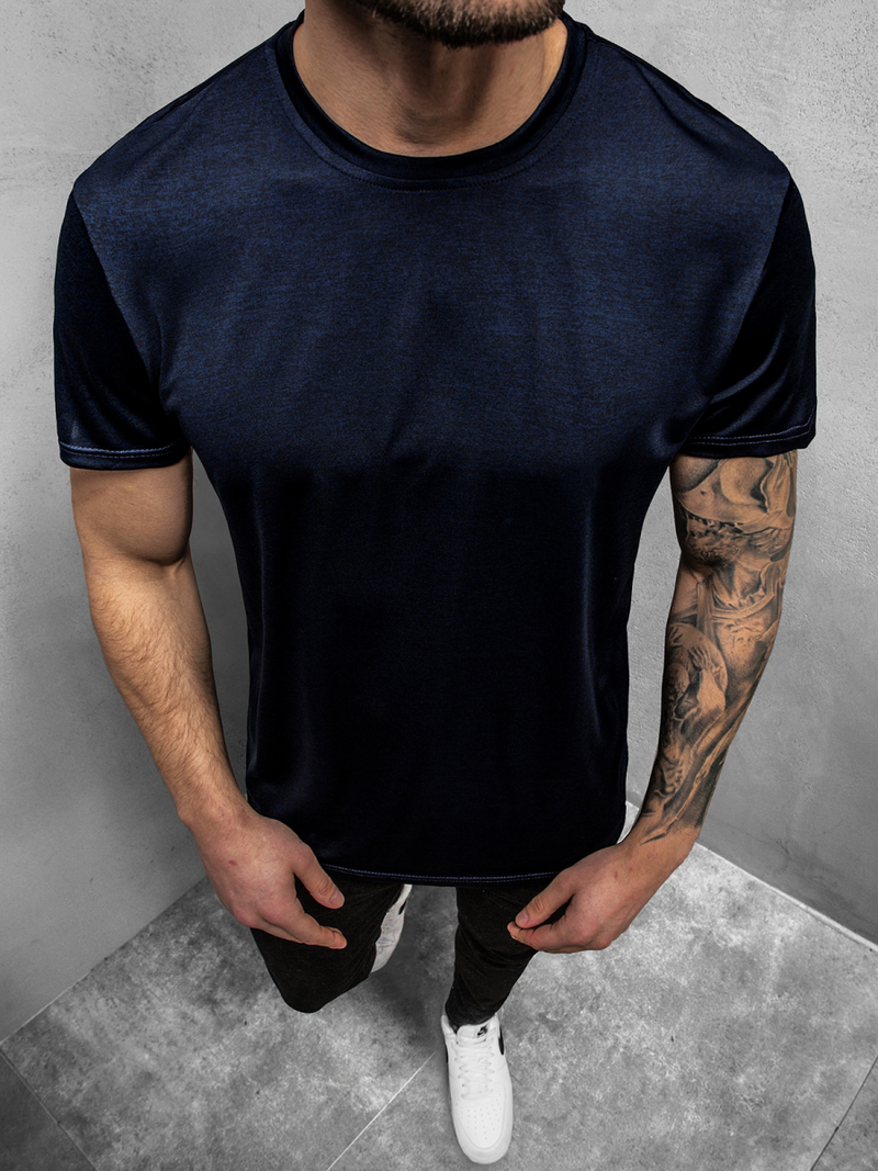 T-Shirt męski ciemno-granatowy OZONEE JS/S01Z