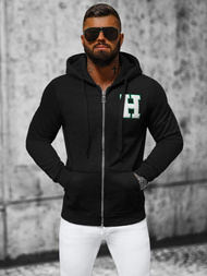 Bluza męska z kapturem rozpinana czarna OZONEE NB/MF2006