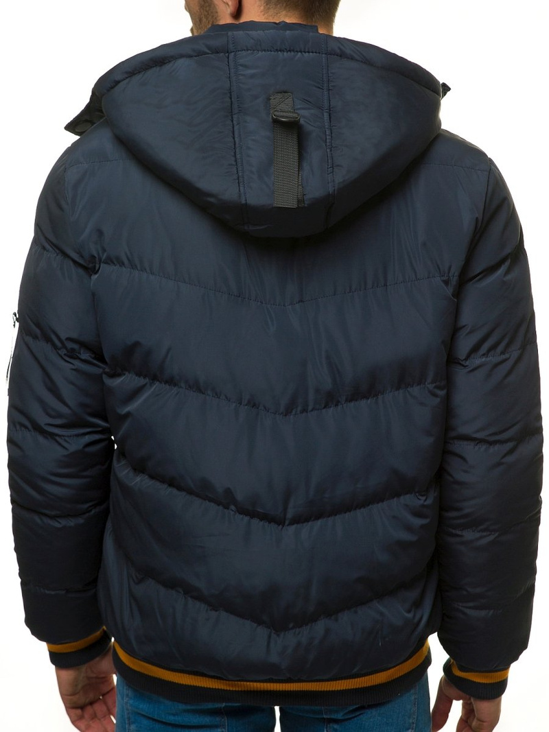 Kurtka zimowa męska pikowana granatowa OZONEE N/6902/2