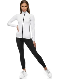 Bluza damska rozpinana biała OZONEE JS/HD150/45