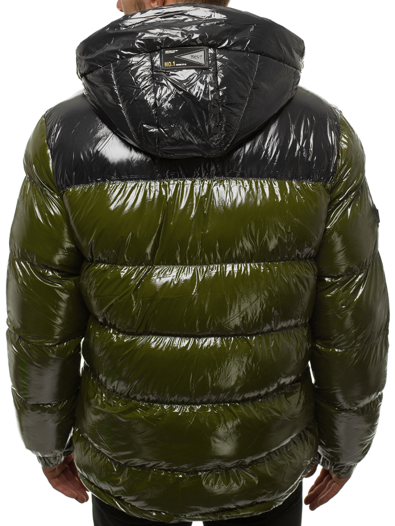 Kurtka zimowa męska pikowana khaki OZONEE N/6462