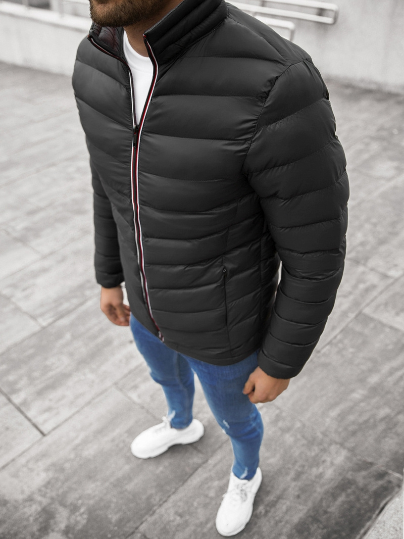 Kurtka męska przejściowa czarna OZONEE JB/JP1100Z