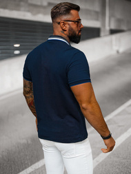 Koszulka męska polo granatowa OZONEE O/DA719