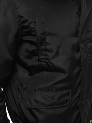 Kurtka zimowa męska czarna OZONEE JS/2019005