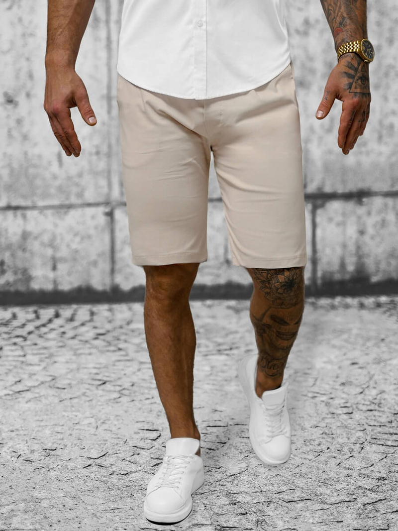 Spodenki męskie chino beżowe OZONEE O/P4052