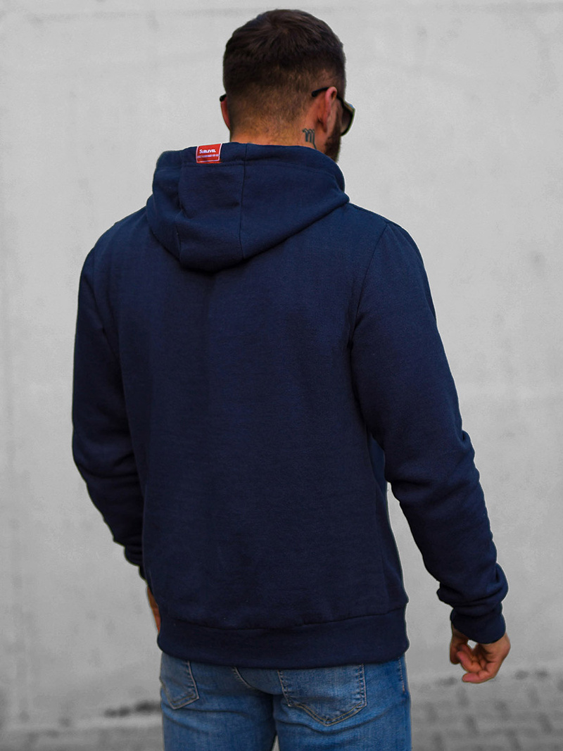 Bluza z kapturem męska granatowa OZONEE O/H1060