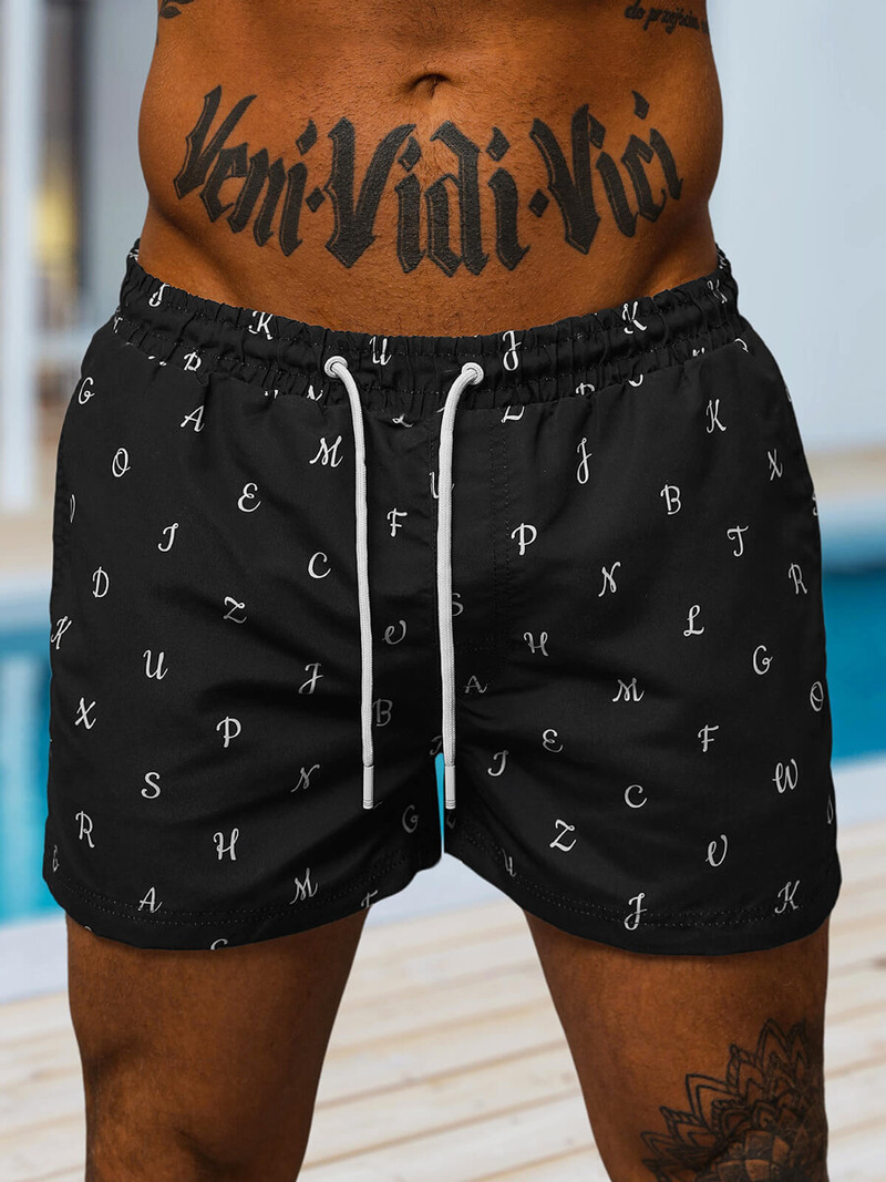 Spodenki kąpielowe męskie czarne OZONEE O/MTK3218