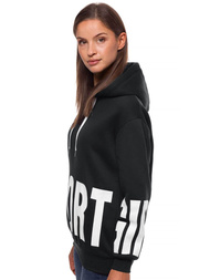 Bluza z kapturem damska czarna OZONEE JS/B26034