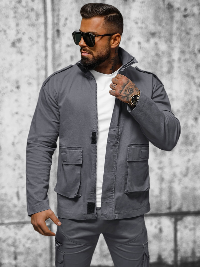 Куртка чоловіча графіт OZONEE O/G3035