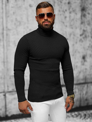 Sweter męski golf czarny OZONEE L/1596Z