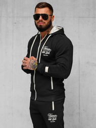 Komplet dresowy męski czarny OZONEE O/FF5032AB